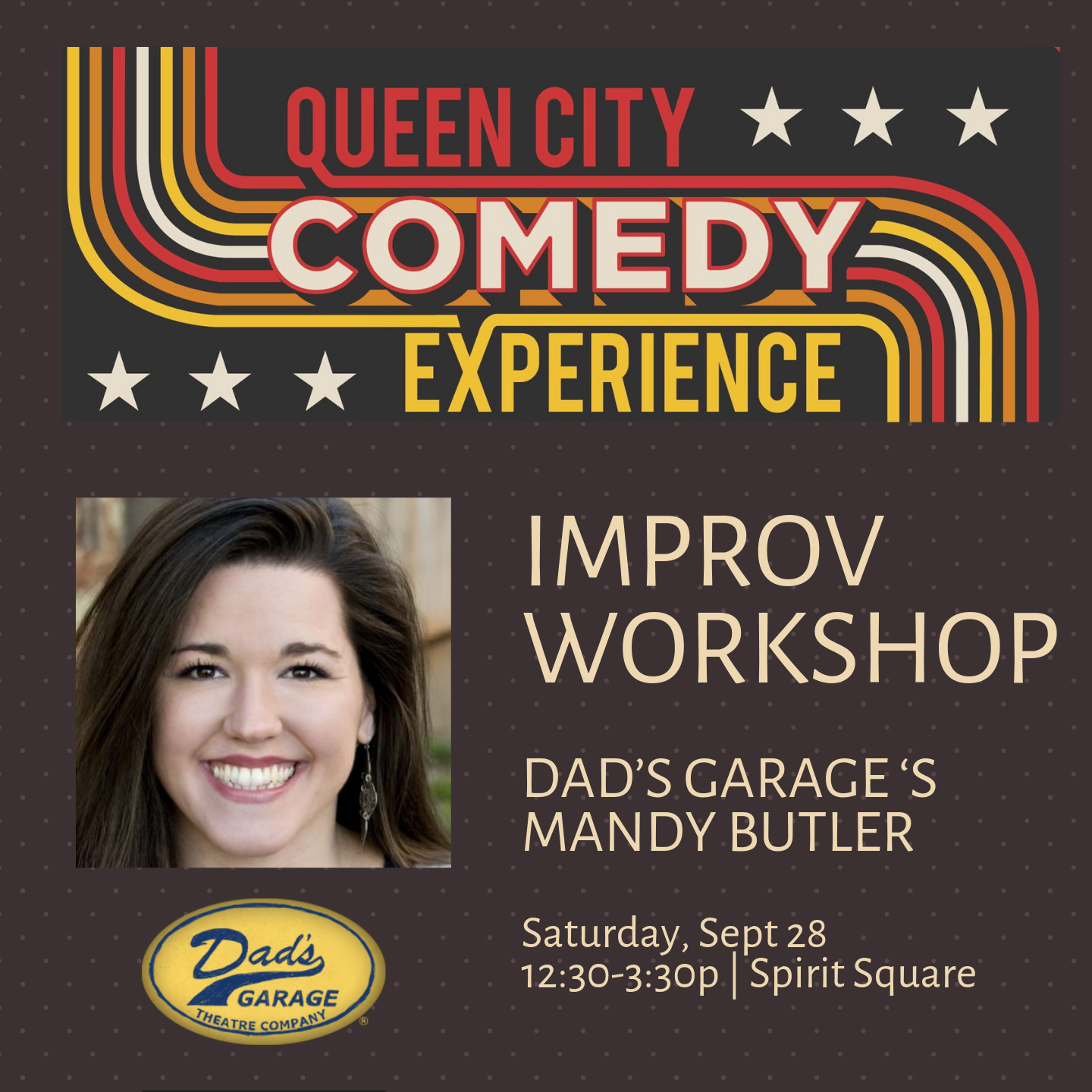 Queen City Comedy Experience Workshop: Improv Booster Shot for Advanced Improvisers with Mandy Butler from Dad's Garage