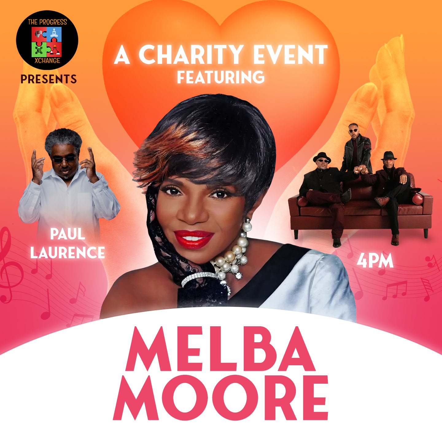 A Charity Event featuring Melba Moore with Paul Laurence & 4PM
