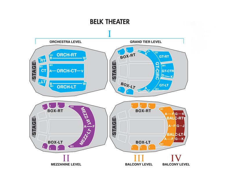 Seating Chart Belk Theatre Charlotte Nc