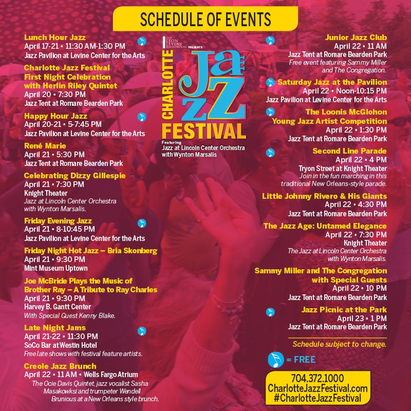 The Top Five Reasons You Shouldn't Miss Charlotte Jazz Festival