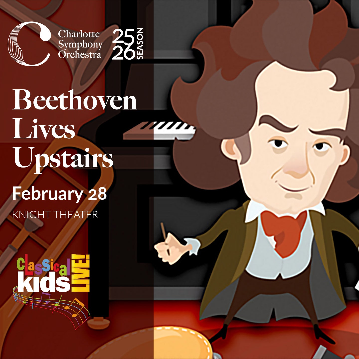 Charlotte Symphony: Beethoven Lives Upstairs | Blumenthal Arts