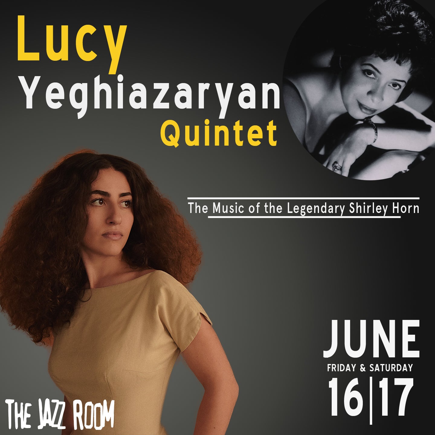 Jazz Room presents Lucy Yeghiazaryan Quintet: Music of the great Shirley Horn (Straight-Ahead Jazz Vocals)