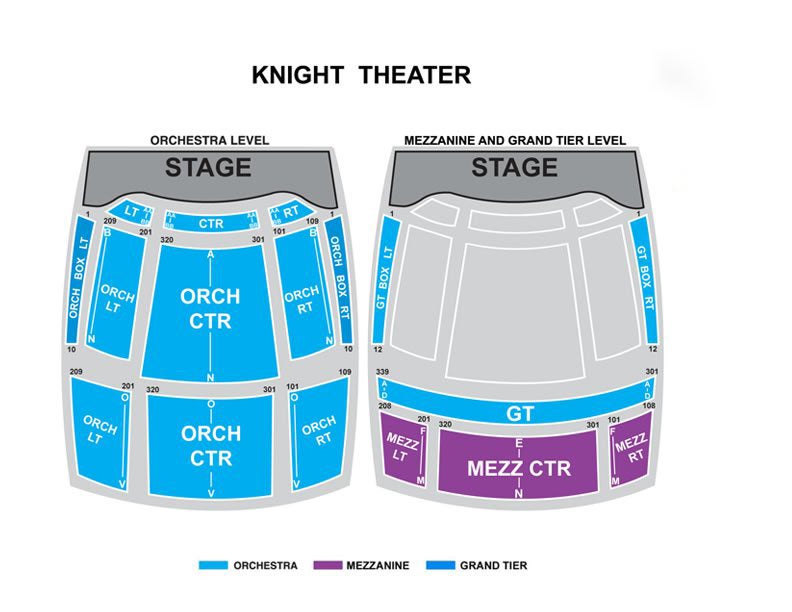 Knight Theatre Charlotte Nc Seating Chart