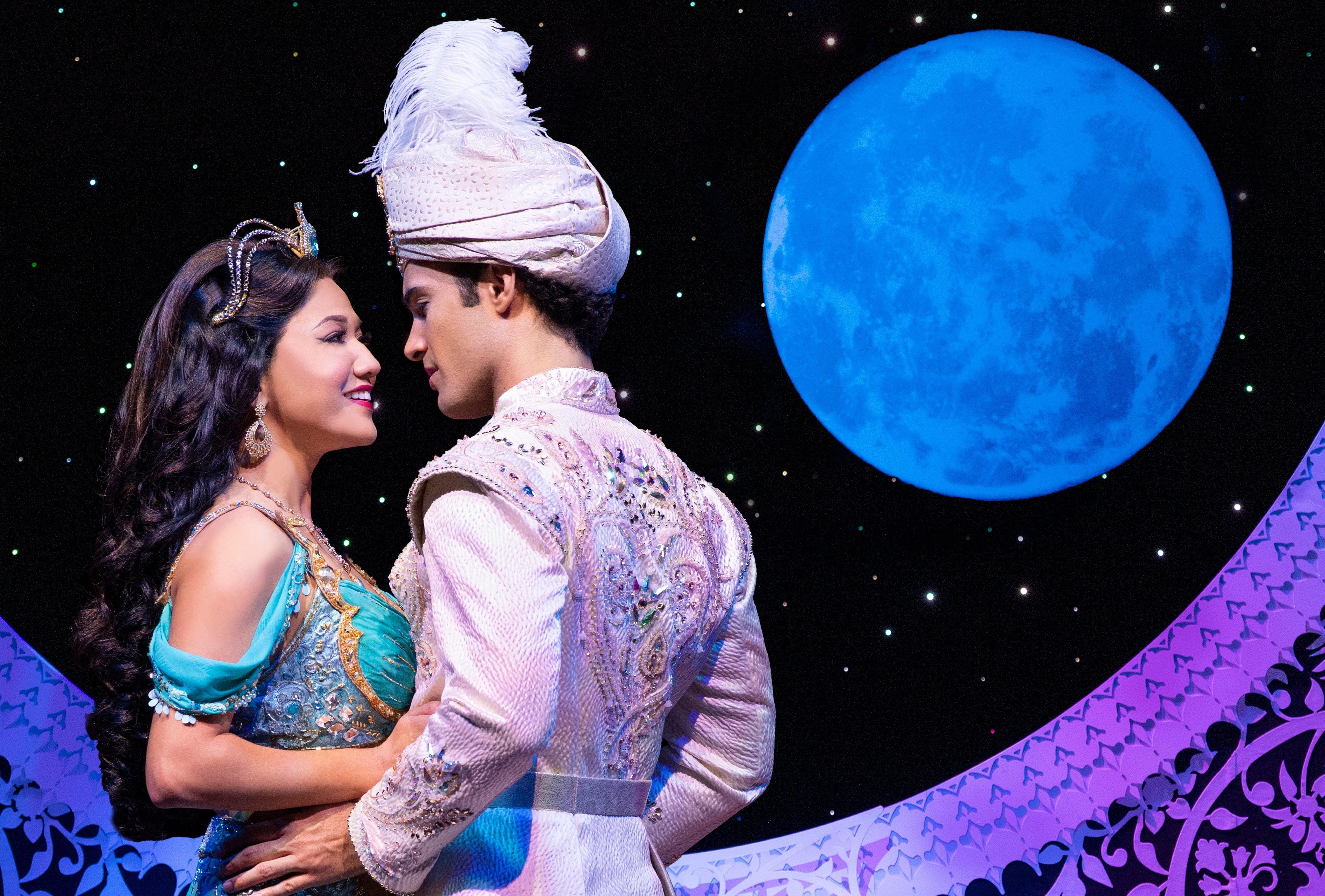 S6 Kaena Kekoa (Jasmine) & Jonah Ho'okano (Aladdin).  Aladdin North American Tour. Photo by Deen van Meer.jpg